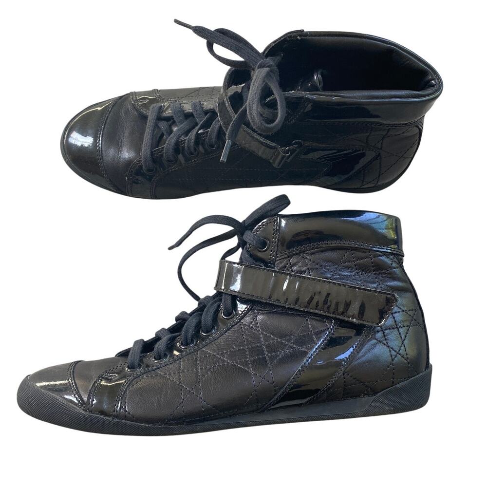 Dior Sprint Sport Black Y2k Quilted Leather Shoes Sneakers Size EU 36 / US 6